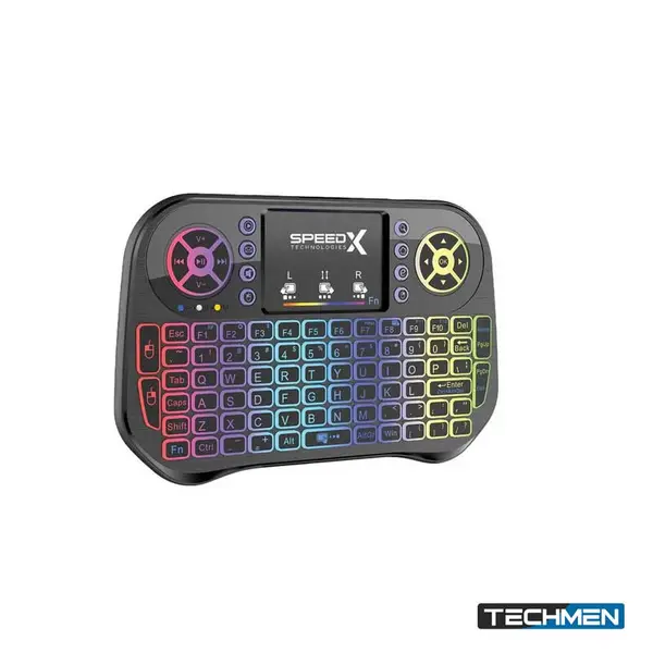 Speedx I10 Mini Wireless + Bluetooth Touchpad 7 Color Backlit Light 2.4GHz