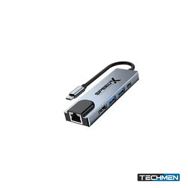 Speedx (SP-TC501) 5 in 1 Multi-Port Type-C 4K HDMI USB 3.0 Converter