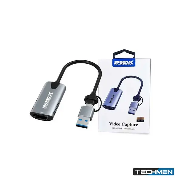 Speedx SP-VC07A Video Capture 2-in-1 USB-A / USB-C to HDMI Connector
