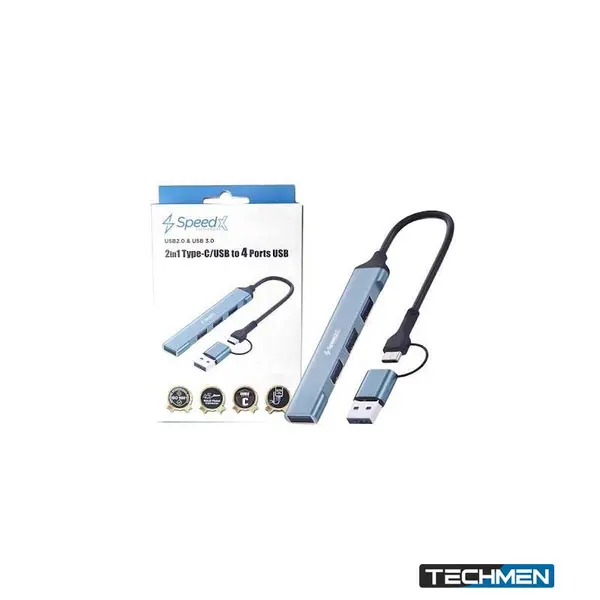 Speedx SP-TC43 Type-C 3.1 to USB 3.0 4-Port High-Speed Hub (TC43)