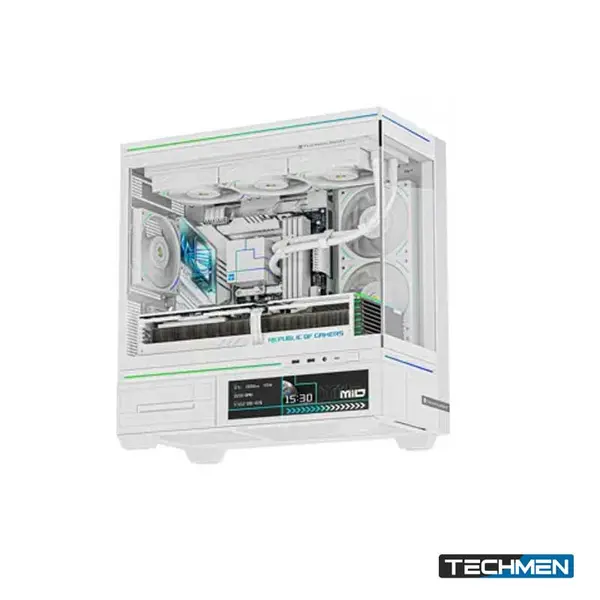 Thermalright TL M10 Vision LCD PC Case - White with 4 Fans (TL-M10VLW4)