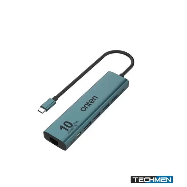 ONTEN UC616 6-in-1 USB 3.2 Gen 2 5-Port Hub with Gigabit Network Adapter