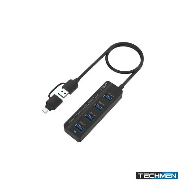 ONTEN UCA2306 7-in-2 USB-C/USB 3.0 7-Port Hub – Multiport USB Hub for Laptop & PC