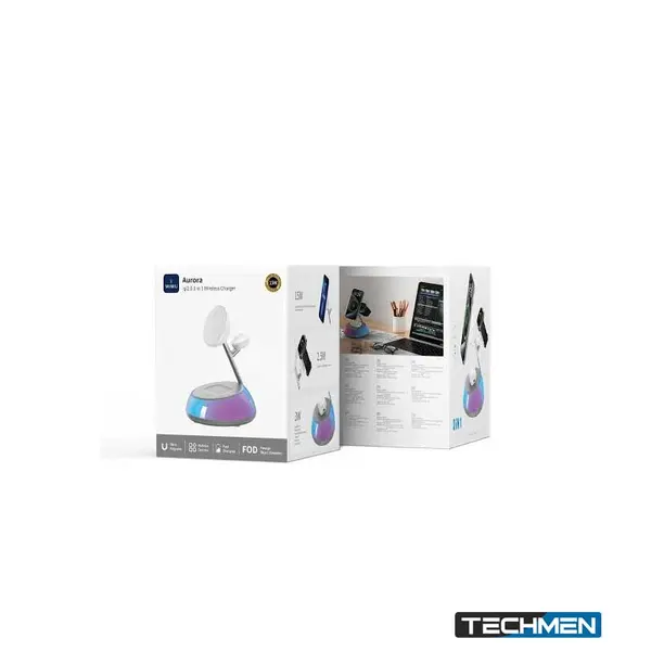 WIWU Wi-W036 Qi2.0 Aurora 3-in-1 Wireless Charger