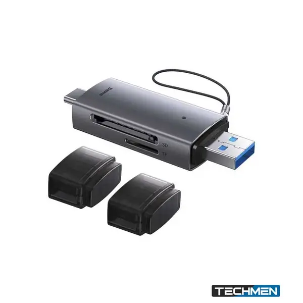 BASEUS WKQX0601113 3.0 Type-C + USB-A Port Card Reader – SD/TF Support