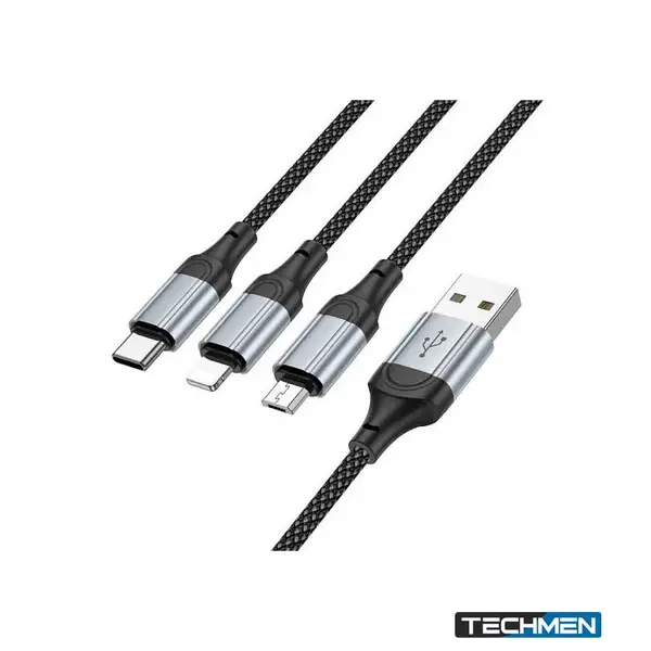 HOCO Fresh 3-in-1 Charging Data Cable Lightning + Micro USB + Type-C (X102)