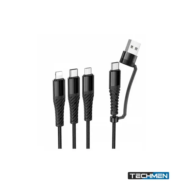 HOCO Victory 3-in-1 Charging Cable USB/Type-C to Lightning + Type-C + Micro USB (X123)