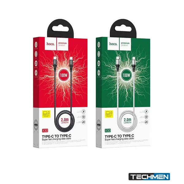 HOCO Exquisito 100W Charging Data Cable Type-C to Type-C 2M (X50)