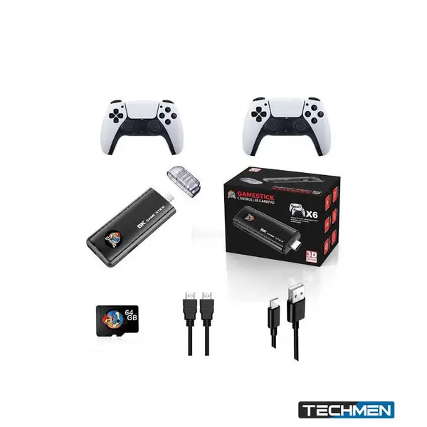 X6 64GB Classic 8K HD TV Game Console with 40,000+ Games & Wireless 2.4G Controllers