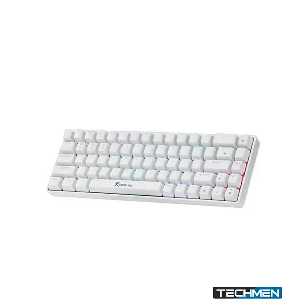 XTRIKE ME GK-995W WH 68 Keys Wireless 2.4G BT5.2 Tri-Mode Gaming Mechanical Keyboard White