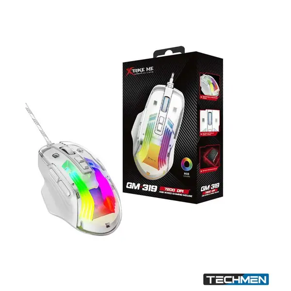 Xtrike Me GM-319 Wired Gaming Mouse 7200 DPI White