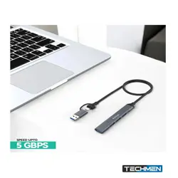 AMAZE A304 USB3.0 + TYPE C 4-PORT USB3.0 HUB