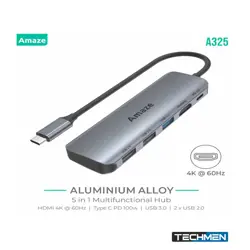 AMAZE A325 5-IN-1 TYPE C MULTIFUNCTION HUB 4K@60HZ