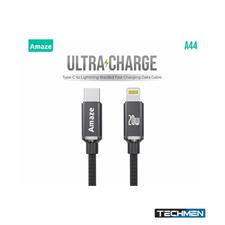 AMAZE A44 Ultra Charge USB Type-C to Lightning Cable 20W 1M – Black/White (A44)