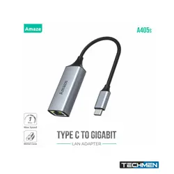 AMAZE A405s ALUMINUM ALLOY TYPE C GIGABIT LAN ADAPTER