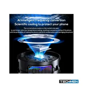 MEMO CX15 Digital Display Mobile Game Cooling Fan Colorful Led Light Phone Cooler With Four Types RGB Light