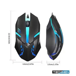 S28 RGB Gaming Wired Mouse Precision Control with Dynamic Lighting
