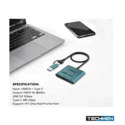 AMAZE A315 TYPE C + USB TO HDMI4K@60HZ+USB3.0+TYPE C