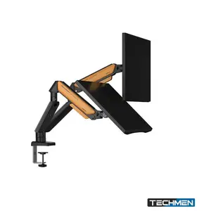 Anda Seat Stealth II Duo Monitor Arm – Black & Orange (AD-W-A6D-2S-BO)