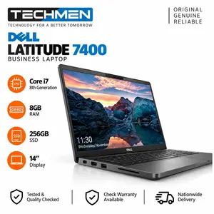 Dell Latitude 7400 Core i7 8th Gen 8GB RAM 256GB SSD 14" Business Laptop (Used)