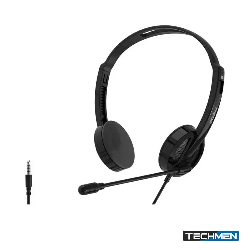 RAPOO H101 Wired Stereo Headset – Black