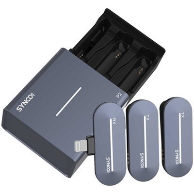 Synco P2L Miniature 2-Person Digital Wireless Microphone System with Lightning Connector