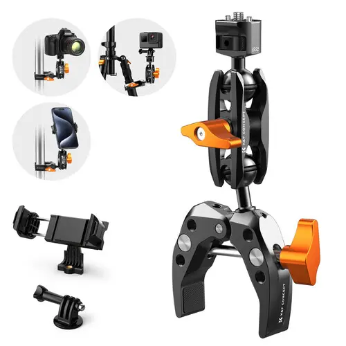 K&F Concept MS13 Multifunctional Super Clamp with Ball Head Magic Arm