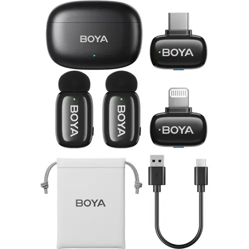 BOYA Dual Mic Mini 12 For ( Type C and I phone IOS )