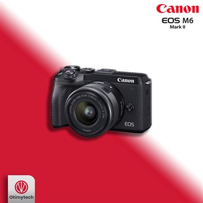 Canon EOS M6 Mark II Mirrorless Digital Camera with 15-45mm Lens and EVF-DC2 Viewfinder