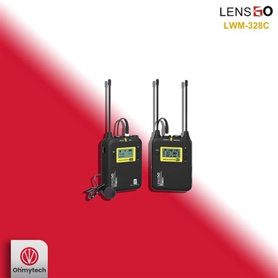 LENSGO LWM-328C Lavalier Microphone System, 99-Channel UHF Professional Omnidirectional Lavalier Lap