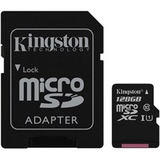 Kingston 128GB Canvas Select UHS-I microSDXC Memory Card with SD Adapter