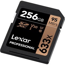 Lexar 256GB Professional 633x UHS-I SDXC Memory Card