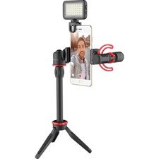 BOYA BY-VG350 Smartphone Vlogger Kit Plus with BY-MM1+ Mic, LED Light, and Accessories