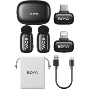 BOYA Dual Mic Mini 12 For ( Type C and I phone IOS )