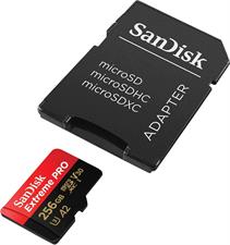 SanDisk 256GB 200MB/s Extreme PRO microSD Memory Card with Adapter