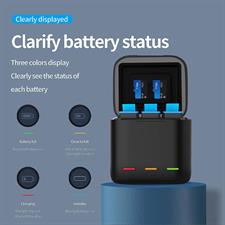 TELESIN Battery Charger for GoPro Hero 9 / 10 / 11 / 12