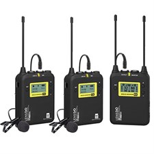 Lensgo LWM 328C UHF 99-Channels Professional Stereo Mic System with 2 transmitter