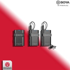 BOYA BY WM4 PRO K2 Two-Person Digital Camera-Mount Wireless Omni Lavalier Microphone System (2.4 GHz