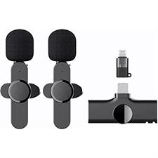 Dual K9 Wireless Lavalier Collar Microphone for Type-C & Lightning Connector devices
