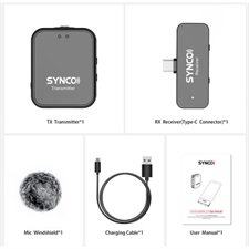 SYNCO G1TL Wireless Microphone (Type-C & Lightning Connector)