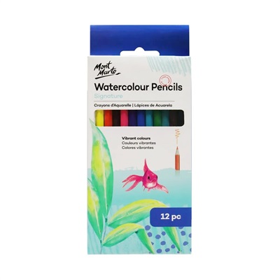 Mont Marte MPN0031 Signature Watercolour Pencils 12 Colours