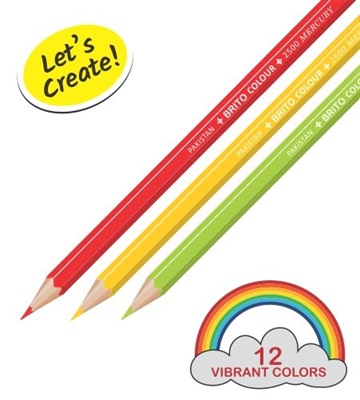 Mercury Brito Bus 12 Colour Pencils Full Size