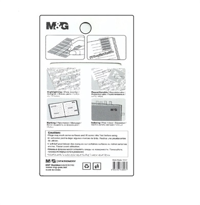 M&G YS-97 Neon Colour Sticky Flags 6 Colours 