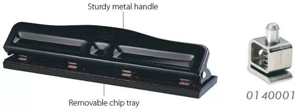KW-triO 0999D Metal 4-Hole 10 Pages Adjustable Punch Machine