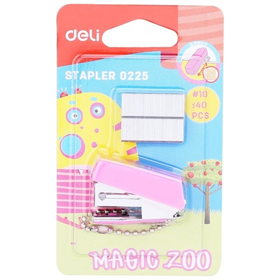 DELI E0225 Mini Colour Stapler with Stapler Pins