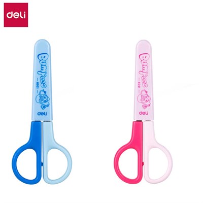 Deli E6021 Bumpees Series School 4.76" / 121mm Scissors with Sleeve 01 Piece