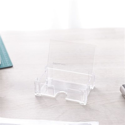 Deli E7621 PS Top View Transparent Business Card Holder