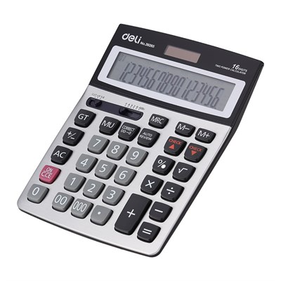 Deli Core Series E39265 Metal Surface 16-Digits Desktop Calculator