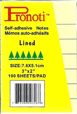 Pronoti Yellow Pastel Lined Memo Notepads 3x2 Inches