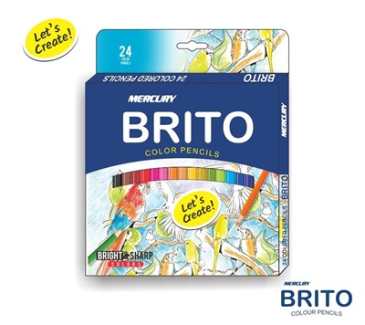 Mercury Brito 24 Colour Pencils Full Size
